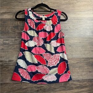 Banana Republic Multicolor Umbrella Print Tank Top